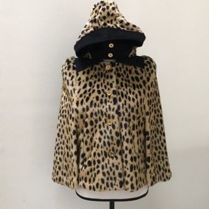 🐆Juicy Courture Faux Fur Cape - Removable Hat🐆